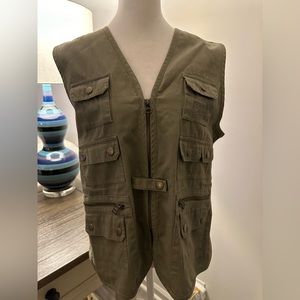 Ralph Lauren Khaki Tactical/Fishing/Cargo Vest - Size M